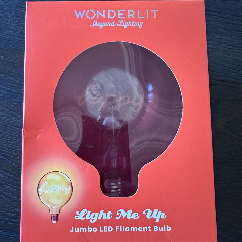 Light Me Up Jumbo LED Filament Bulb - Orange